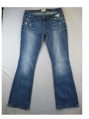 BKE Stella Mid-Rise Bootcut Jeans Women's 30R Stretch distressed